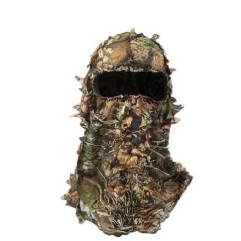 Maschera Mimetica 3D con Foglie per Camuffamento